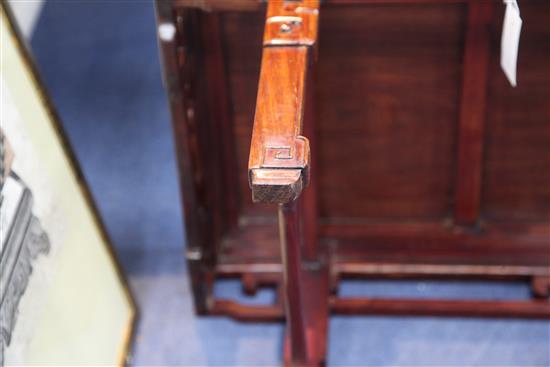 A Chinese hardwood low table, W.91.5cm H.40cm D.43.5cm